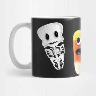 Scary Skele-Candy Corn Funny Cute Candy Corn Design Mug